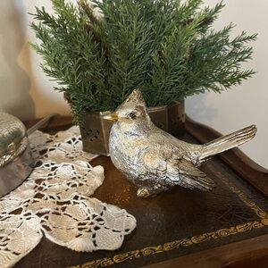 Elegant Silver Bird Figurine by [Brand]